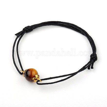 Gemstone Adjustable Link Bracelets BJEW-JB01554-01-1
