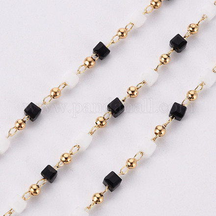 Handgemachte Perlenketten aus Acryl CHC-S012-001-A02-G-1
