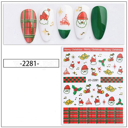 Weihnachtsmotiv Nail Art Aufkleber MRMJ-N033-2281-1
