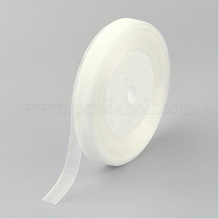 薄地オーガンジーリボン  結婚式の装飾のための広いリボン  ホワイト  3/4インチ（20mm）  25ヤード（22.86M） RS20mmY-042-1