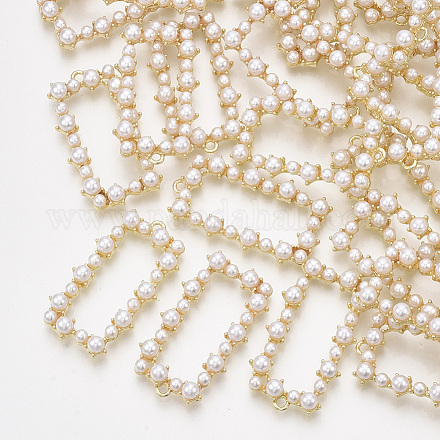 ABS Plastic Imitation Pearl Pendants X-PALLOY-T071-015-1