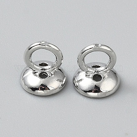 Латунные бусины колпачки подвески с отверстиями для продевания заглушек для ожерелий браслетов изготовление ювелирных изделий круглые KK-WH0079-123P-1