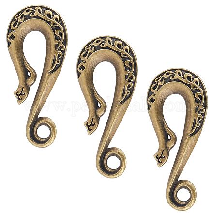 3 шт. застежки-крючки из сплава FIND-CP0003-47AB-1