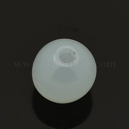 Einfarbig undurchsichtigen Acryl runde Perlen SACR-M001-8mm-17-1