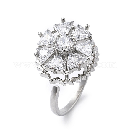 Вращающиеся открытые манжетные кольца для женщин RJEW-S402-12P-1