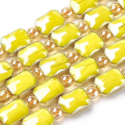 Chapelets de perles en verre opaques EGLA-P045-C05-1
