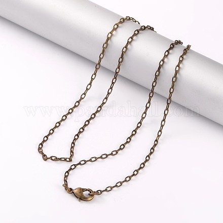Латунные кабельные цепи ожерелья NJEW-JN01537-05-1
