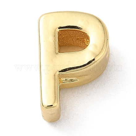 Rack Plating Brass Slide Charms KK-M254-15G-P-1