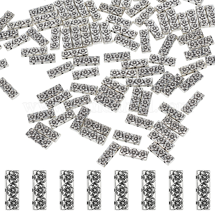 100 шт. многорядные звенья из сплава тибетского стиля FIND-WR0011-93AS-1