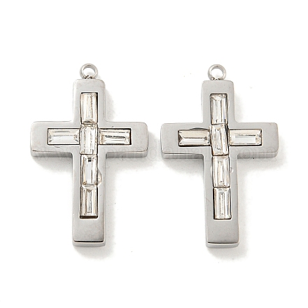 Подвески из нержавеющей стали 304 с кубическим цирконием STAS-L278-007P-1
