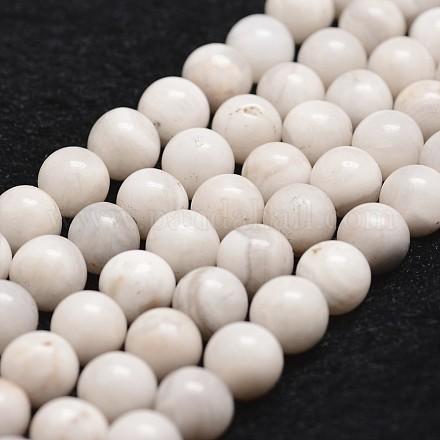Chapelets de perles en agate fou naturel X-G-D840-55-6mm-1
