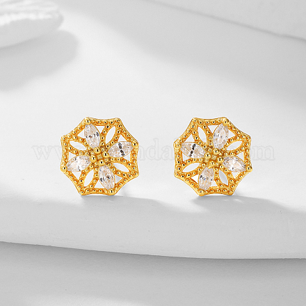 Элегантные серебряные серьги с цирконием для женщин ZM7202-1-1