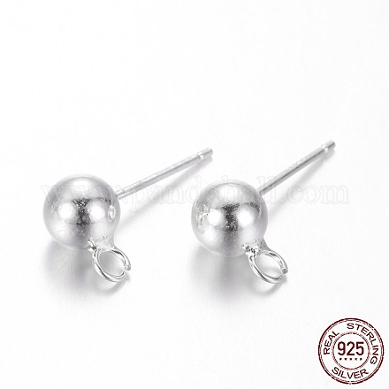 Risultati di orecchini a bottone in argento sterling rotondi 925 STER-M108-01-1