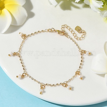 Браслеты с подвесками из натурального культивированного пресноводного жемчуга BJEW-JB12313-1