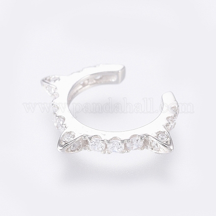 925 Sterling Silver Cuff Earrings EJEW-AA00271-14P-1