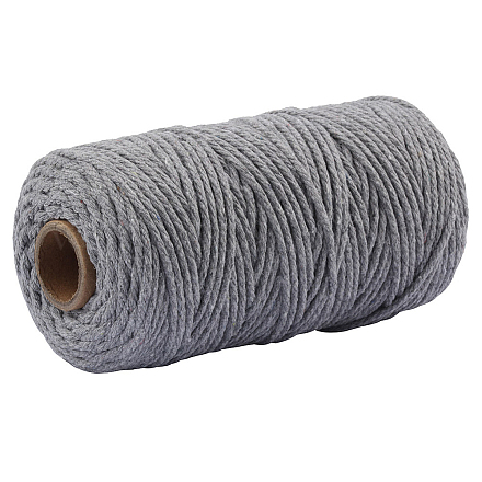 綿糸100本2m  マクラメコード  装飾的な糸のスレッド  DIYの工芸品について  スレートグレイ  3mm PW-WG54396-06-1