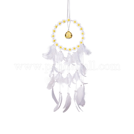 Woven Web/Net with Feather Pendant Decorations PW-WG82317-02-1
