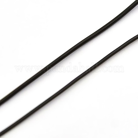 韓国製弾性水晶の線  ジュエリービーズコード  ストレッチブレスレットストリング  ラウンド  ブラック  0.6mm  約1093.61ヤード（1000m）/ロール EW-L001-A-02-1