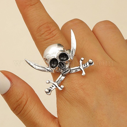 Регулируемые кольца из сплава на Хэллоуин RJEW-C147-01B-AS-1