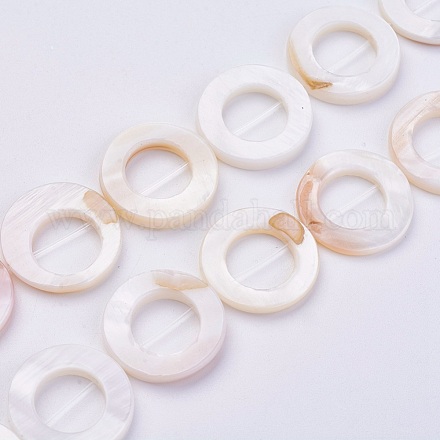 Chapelets de perles de coquillage naturel BSHE-P026-26-1