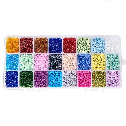 6/0 Round Glass Seed Beads Sets SEED-PH0007-02-1