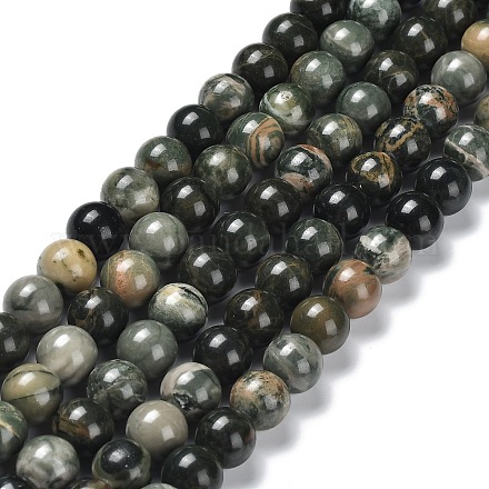 Chapelets de perles en pierre en bois naturel G-P497-02C-01-1