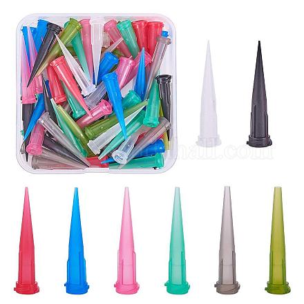 FINGERINSPIRE 80Pcs Plastic Tapered Pinhead Glue Liquid Dispenser Needles with 8 Mixed Size Dispensing Fill Needle(14GA /16GA /18GA / 20GA / 22GA / 25GA / 27GA /30GA) TOOL-BC0008-54-1