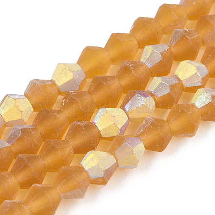 Imitano i fili di perle di vetro smerigliato bicono di cristallo austriaco GLAA-F029-TM2mm-A28-1