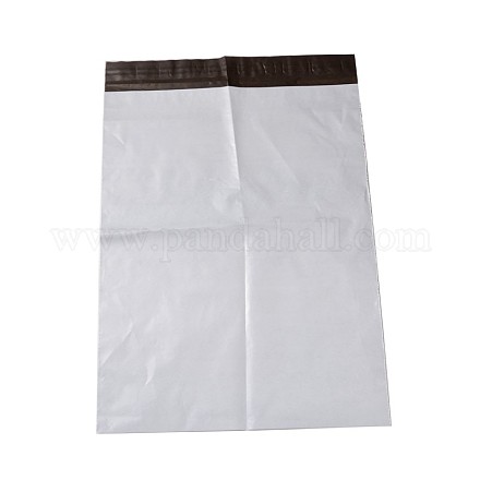 長方形のプラスチックジップロックバッグ  再封可能な包装袋  セルフシールバッグ  ホワイト  32x20cm X-OPP-D002-A-02-1