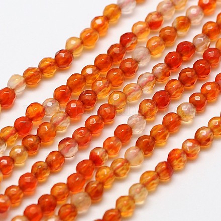 Chapelets de perles en cornaline naturelle X-G-A129-3mm-02-1