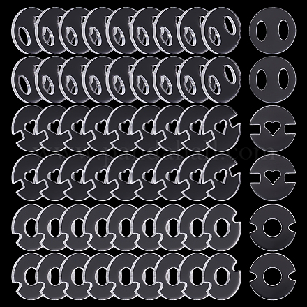 60шт 3 стиля акриловые помпоны для шапки пуговицы OACR-ME0001-19-1