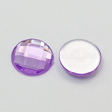 Imitación Taiwan acrílico Diamante de imitación espalda plana cabochons GACR-D002-10mm-25-1