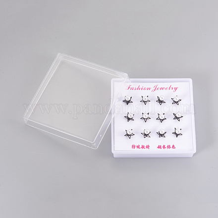 Pendientes de perlas acrílicas X-EJEW-F211-07-1