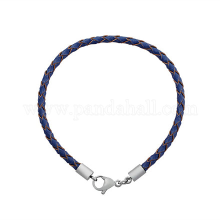 Braided Leather Cord Bracelet Makings MAK-M020-08-C-1