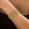 5Pcs 5 Styles Brass & CCB Beaded Stretch Bracelet Set, Gold, Inner Diameter: 7-1/8 inch(18cm)
