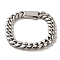 Non-Tarnish 304 Stainless Steel Cuban Link Chain Bracelets for Women Men, Stainless Steel Color, 8-7/8 inch(22.5cm), Link: 12x15x3.5mm