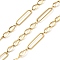 304 Stainless Steel Oval Link Chains, Ion Plating(IP), Soldered, with Spool, Real 18K Gold Plated, 20x5x1mm, 10m/roll