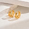 Classic Fashionable Brass Hoop Earrings for Women, Real 18K Gold Plated, Ring, 16x17mm