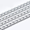 Aluminium Curb Chains, Diamond Cut Chains, with Spool, Unwelded, Faceted, Silver, 8.5x5.5x1.6mm, about 164.04 Feet(50m)/roll