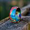 Acrylic Finger Rings, Ring, Colorful, US Size 9(18.9mm)