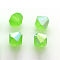 Preciosa® Crystal Beads, Czech Crystal, Bicone(451 69 302 Rondelle), 50540 20019 Limecicle AB Matt, 4mm, Hole: 0.8mm