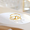 Twelve Constellations 925 Sterling Silver Finger Rings, Golden, Libra, Inner Diameter: 16~19mm