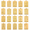 2 Sets Zinc Alloy Pendants, Rectangle with Tarot, Golden, 23x14.5x1.5mm, Hole: 1.5mm, 20pcs/set