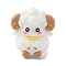 Silicone Beads, White, Focal Beads, Sheep, 30x26.5x17~17.5mm, Hole: 2mm