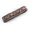 Embroidery Polyester Ribbons, Jacquard Ribbon, Garment Accessories, Floral Pattern, Hot Pink, 2 inch(50mm), 11.5 yards/bundle