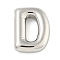 Non-Tarnish 304 Stainless Steel Pendants, Balloon Letter Charm, Letter D, 21x16x5mm, Hole: 1.5x2.5mm