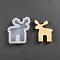 DIY Silhouette Silicone Christmas Theme Candle Molds, for Scented Candle Making, Deer, 8x7x2.3cm