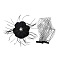 Bridal Wedding Mesh Feather Fascinator Hats Hair Chips, Tea Party Hats, Black, 200x17mm
