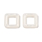 Opaque Resin Decoden Cabochons, Hollow Square, White, 18x18x3.5mm