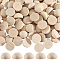 100Pcs Unfinished Natural Wood Cabochons, Undyed, Half Round/Dome, Old Lace, 25x13mm